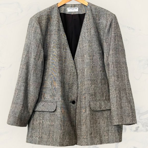 Alfred Dunner Jackets & Blazers - Alfred Dunner Women's Jacket Wool Blend Gray Size 40 Blazer Formal Workwear